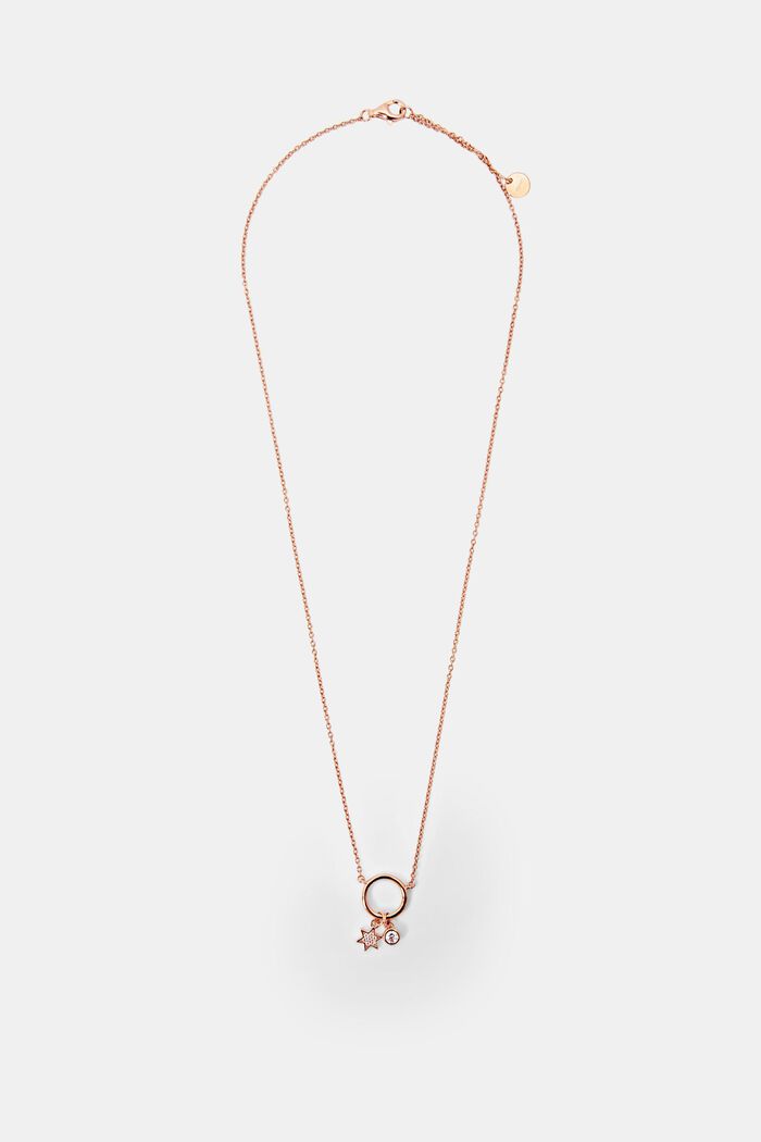 Collana in argento sterling con ciondolo, ROSEGOLD, detail image number 0