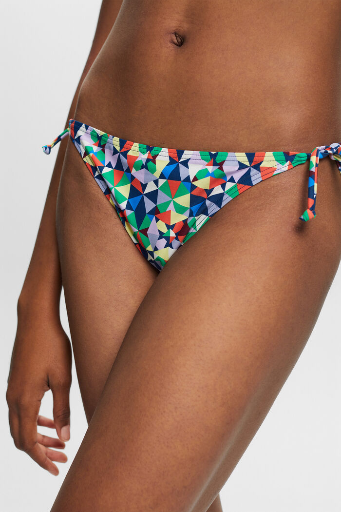 In materiale riciclato: slip da bikini con lacci laterali, GREEN, detail image number 1