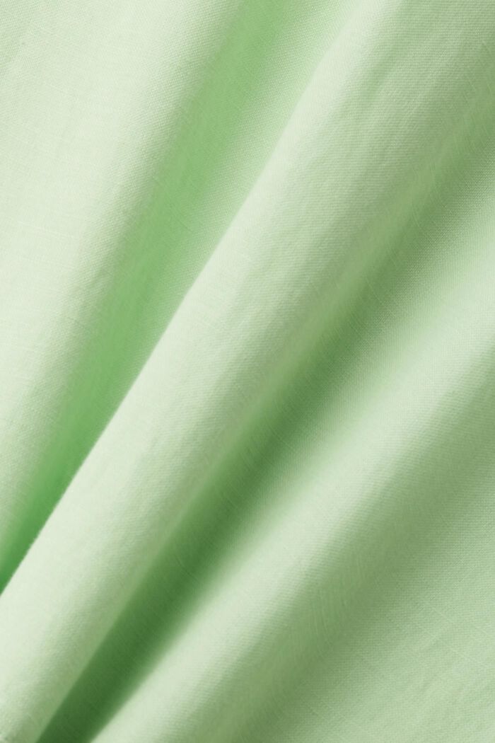 Mini abito camicia in misto lino, CITRUS GREEN, detail image number 5