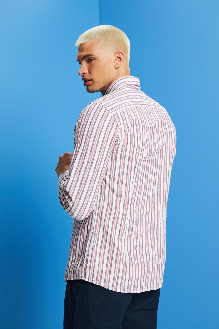 Camicia a righe in cotone, NEW WHITE, detail image number 3