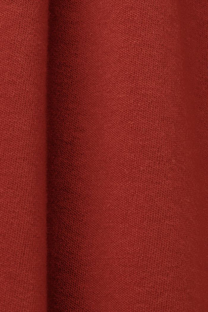 Pantaloni cropped in jersey, 100% cotone, TERRACOTTA, detail image number 6
