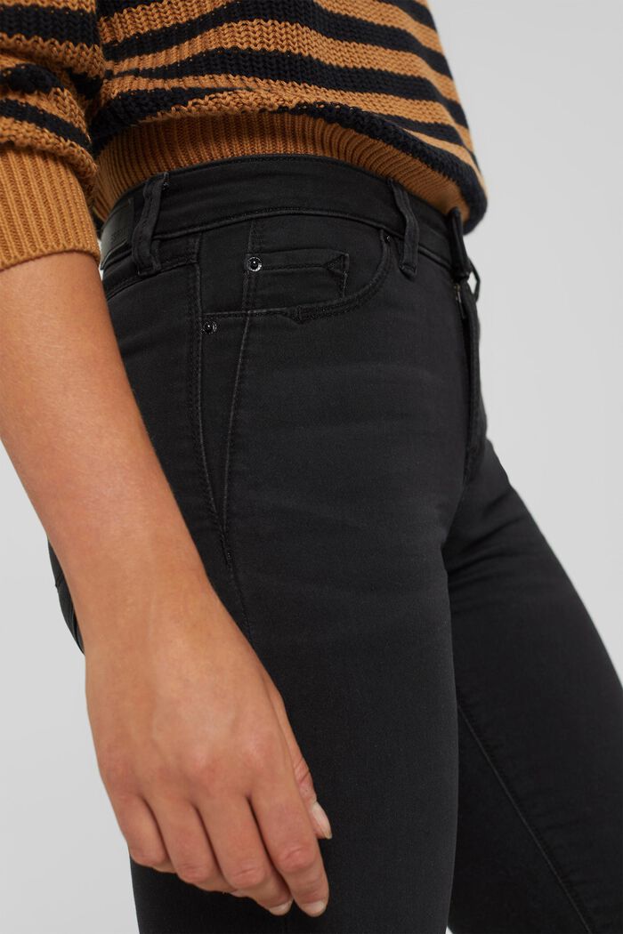 Jeans comodi stile jogger in denim nero, BLACK DARK WASHED, detail image number 2
