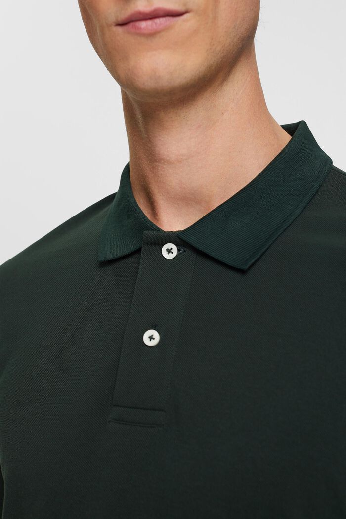Camicia polo slim fit, DARK TEAL GREEN, detail image number 2