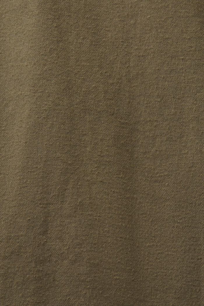 Camicia in flanella di cotone, KHAKI GREEN, detail image number 5