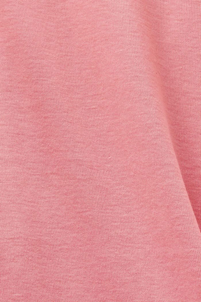 Top a maniche lunghe in jersey di cotone, PINK, detail image number 6
