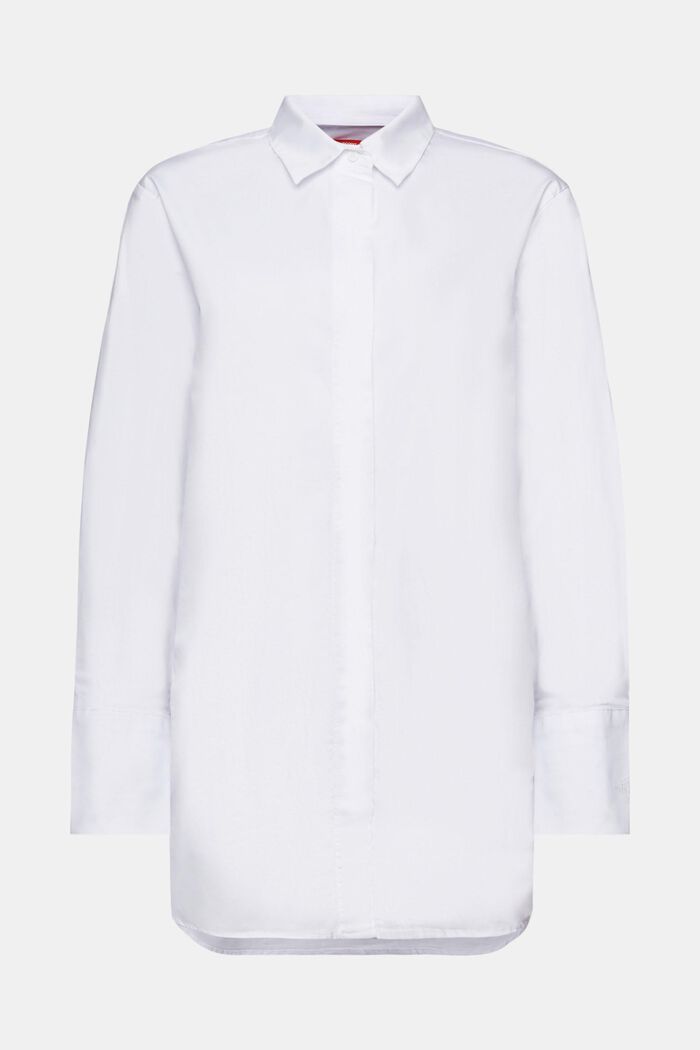 Camicia blusata dal taglio ampio, WHITE, detail image number 6