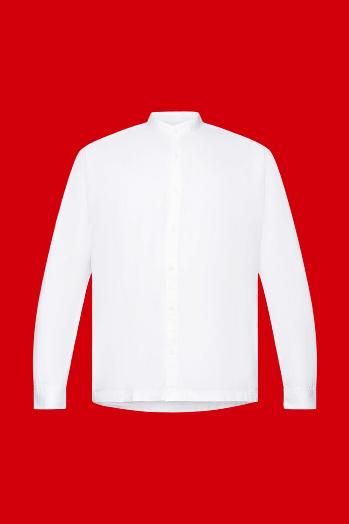 Camicia con colletto alto, WHITE, detail image number 6
