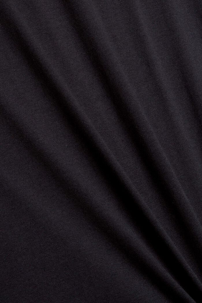 Maglia a maniche lunghe con glitter, misto cotone biologico, BLACK, detail image number 4