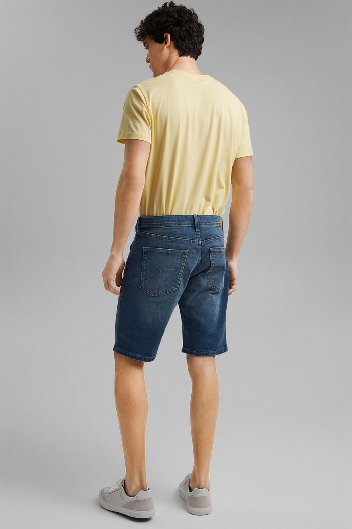 Shorts di jeans in cotone biologico, BLUE MEDIUM WASHED, detail image number 3