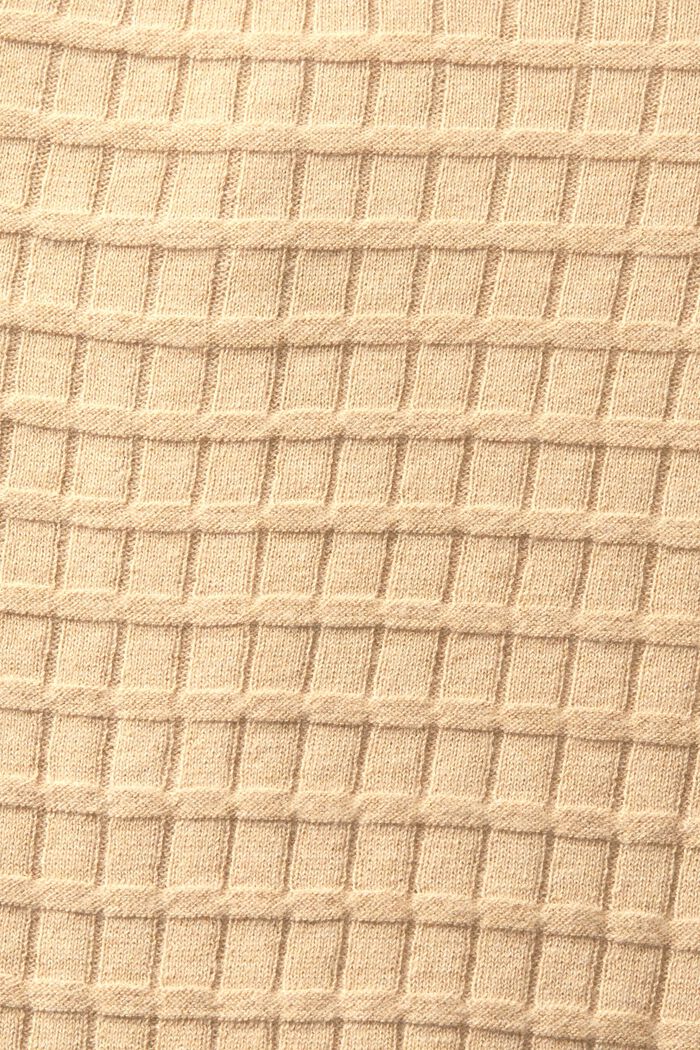 Pullover a maglia strutturata, BEIGE, detail image number 5