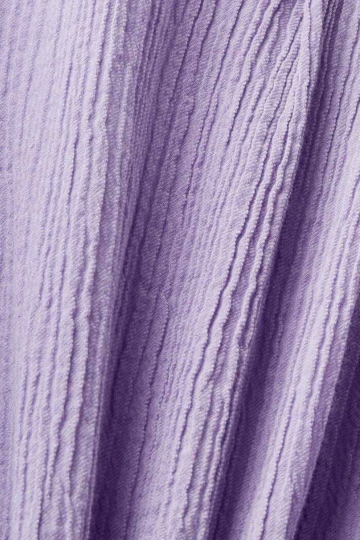 Blusa strutturata in cotone, PURPLE, detail image number 6