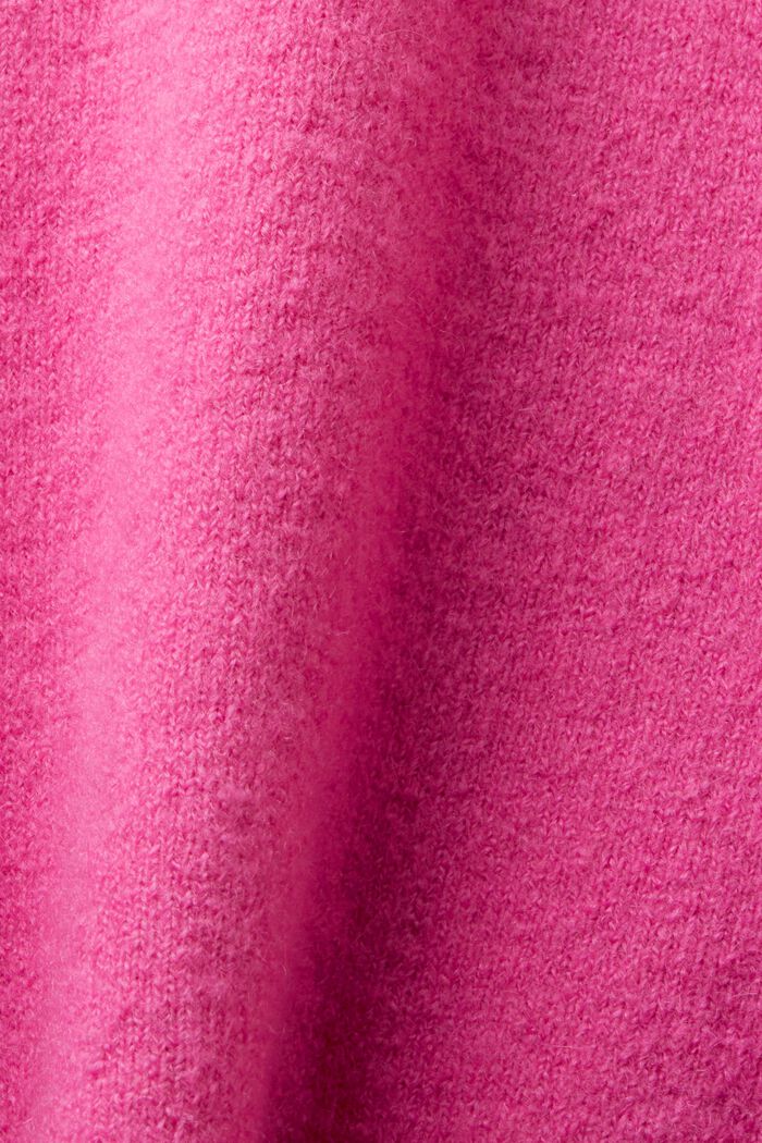 Pullover girocollo in misto lana, PINK FUCHSIA, detail image number 5