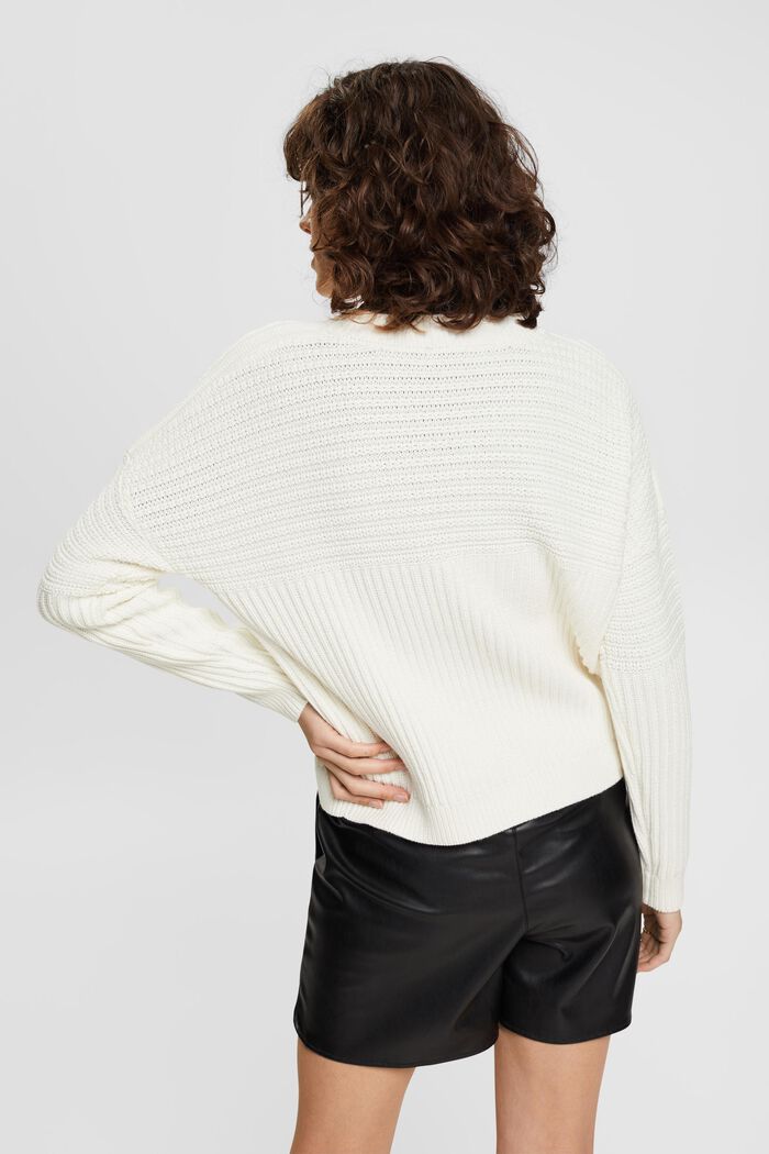 Pullover in maglia chunky, OFF WHITE, detail image number 3