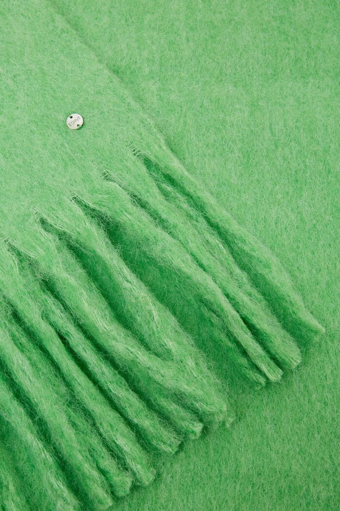 Sciarpa a maglia sfrangiata, LIGHT GREEN, detail image number 1