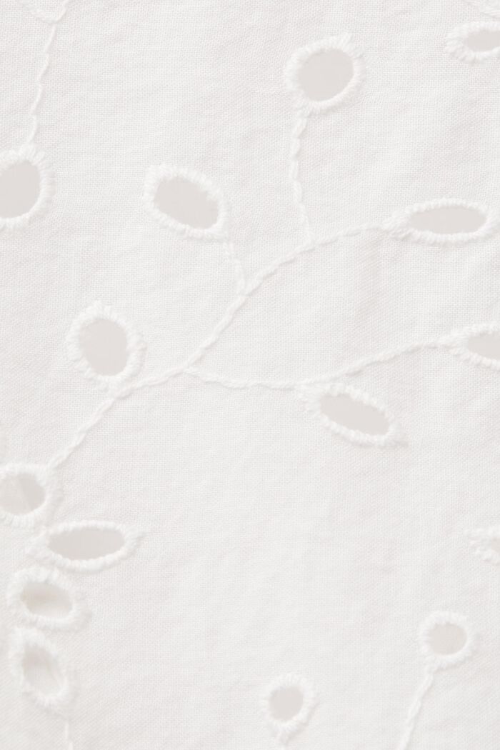 Blusa senza maniche in pizzo, 100% cotone, OFF WHITE, detail image number 4
