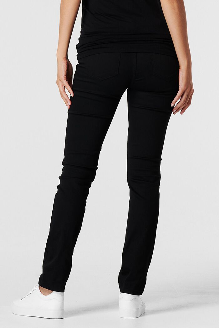 Pantaloni elasticizzati con fascia premaman, BLACK, detail image number 2