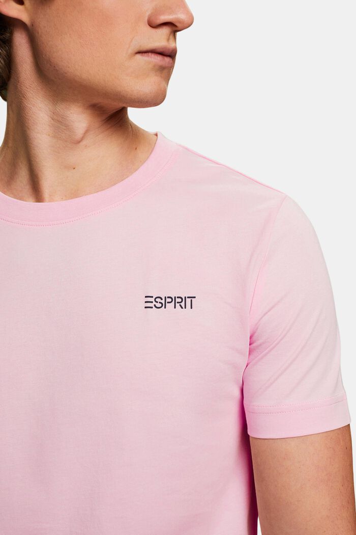 T-shirt in jersey di cotone con logo, PASTEL PINK, detail image number 2