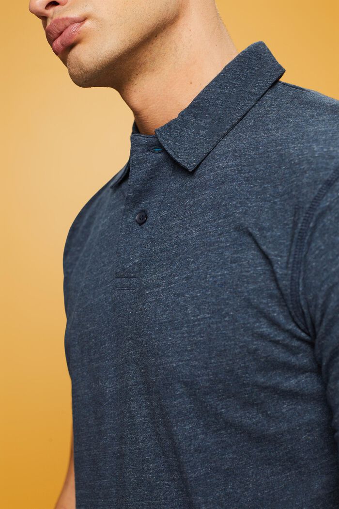Polo in jersey di cotone, NAVY, detail image number 2