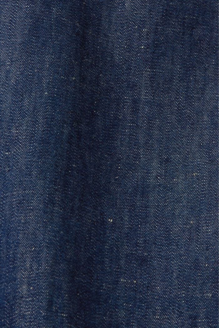 Camicia a manica corta effetto jeans, BLUE BLACK, detail image number 7
