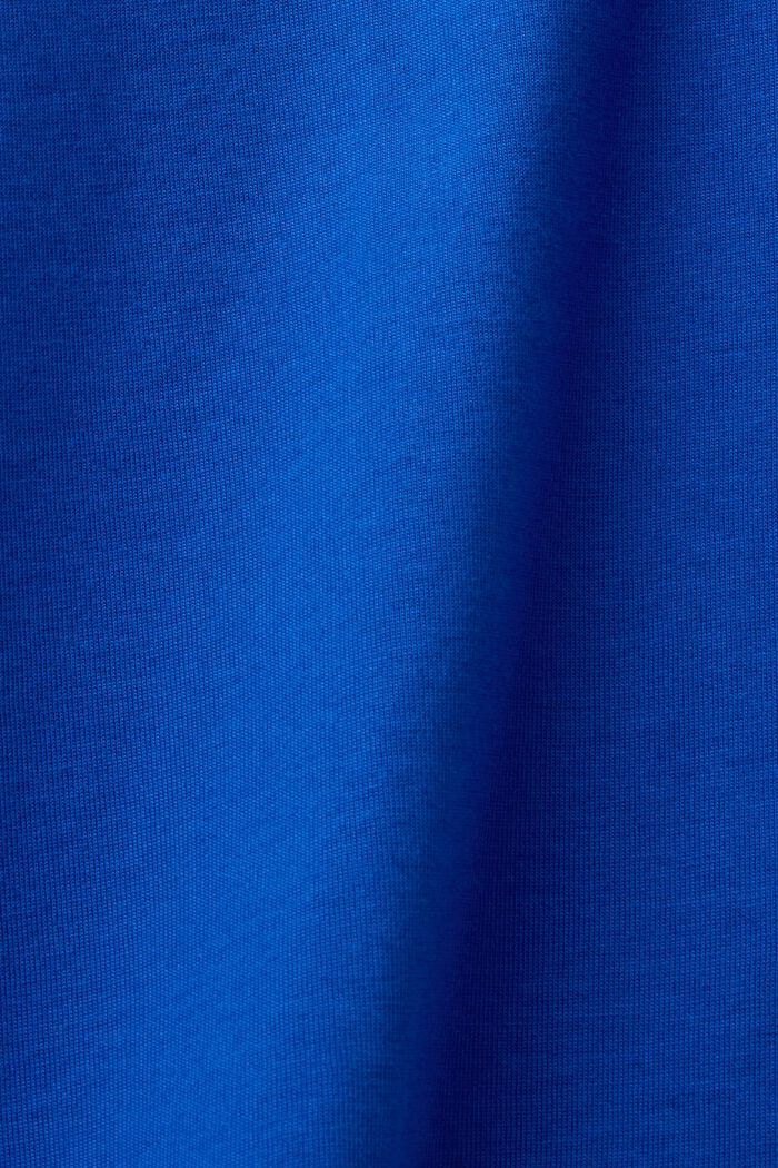 Maglietta in cotone Pima con girocollo, BRIGHT BLUE, detail image number 5