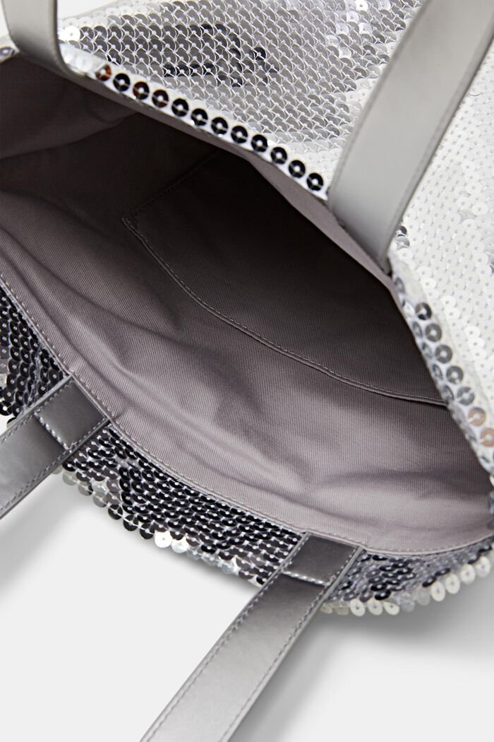 Tote Bag con paillettes, SILVER, detail image number 3
