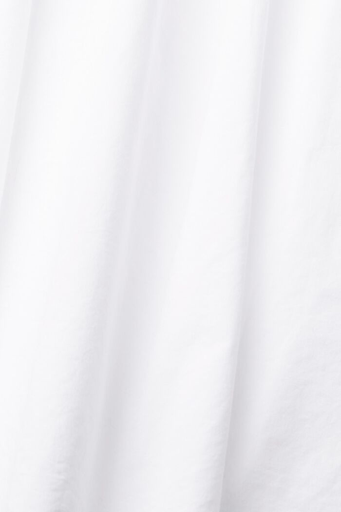 Blusa con estremità delle maniche arricciate, WHITE, detail image number 1