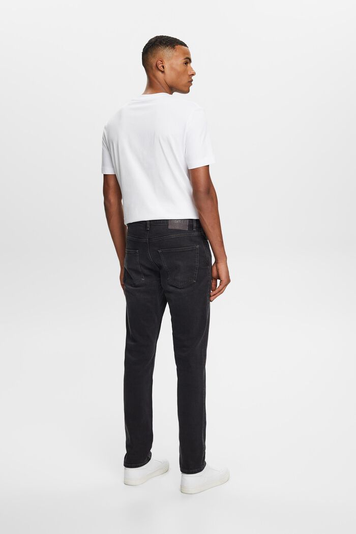 Jeans Slim Fit a vita media, BLACK DARK WASHED, detail image number 3