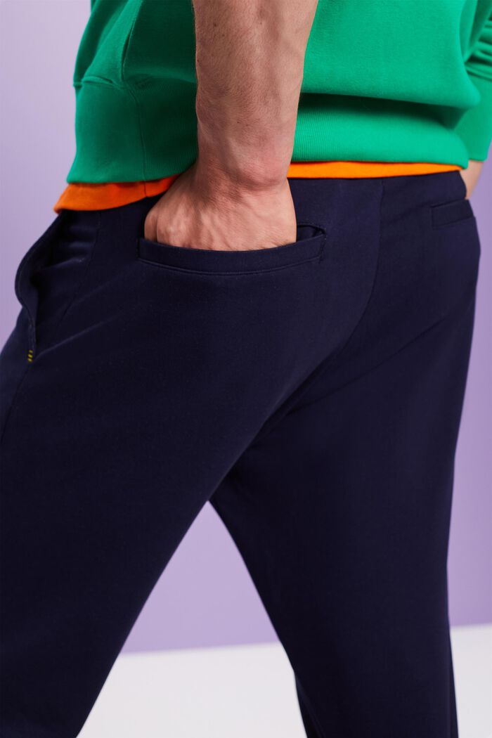 Pantaloni straight in misto cotone biologico, BLUE RINSE, detail image number 2