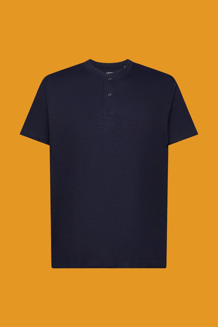 T-shirt henley in cotone, NAVY, detail image number 5