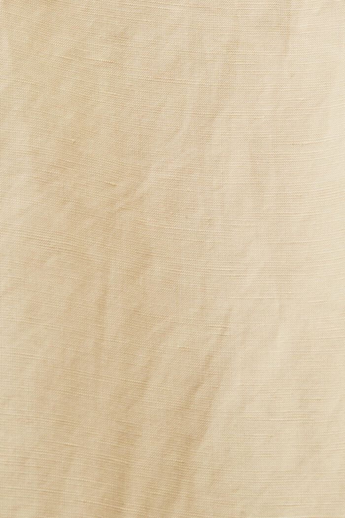 Giacca da mezza stagione con cappuccio, in misto lino, SAND, detail image number 4