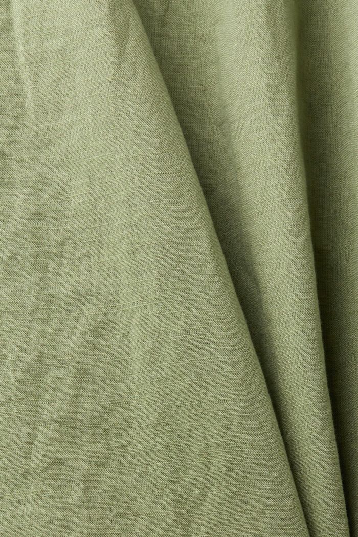 Blusa senza maniche in misto lino, LIGHT KHAKI, detail image number 5