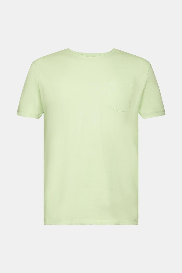 In materiale riciclato: t-shirt melangiata in jersey, CITRUS GREEN, detail image number 7