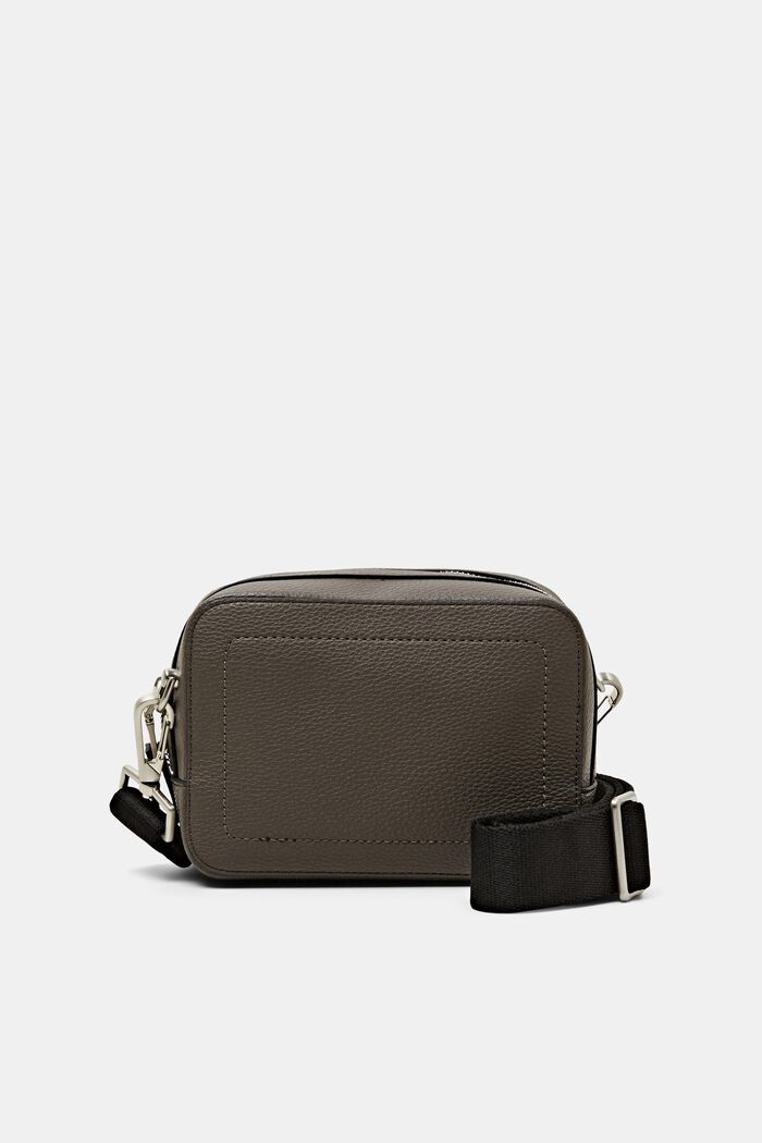 Borsa a tracolla in similpelle, DARK GREY/BROWN, detail image number 0