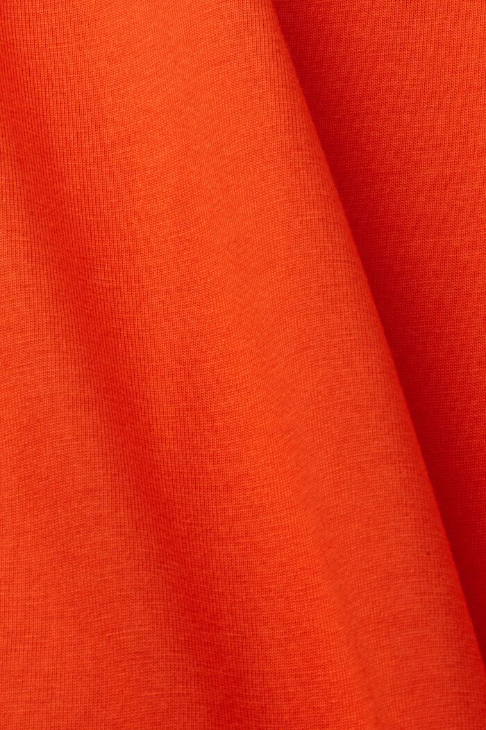 T-shirt in jersey con stampa, 100% cotone, BRIGHT ORANGE, detail image number 5