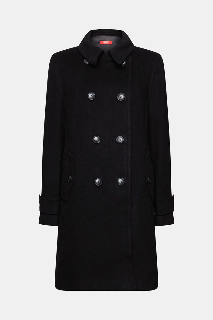In materiale riciclato: cappotto in misto lana con cashmere, BLACK, detail image number 6