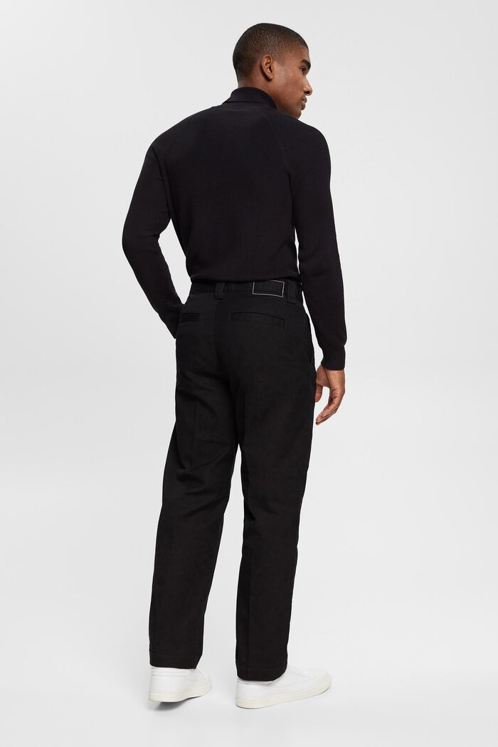 Pantaloni chino dalla vestibilità ampia, BLACK, detail image number 5