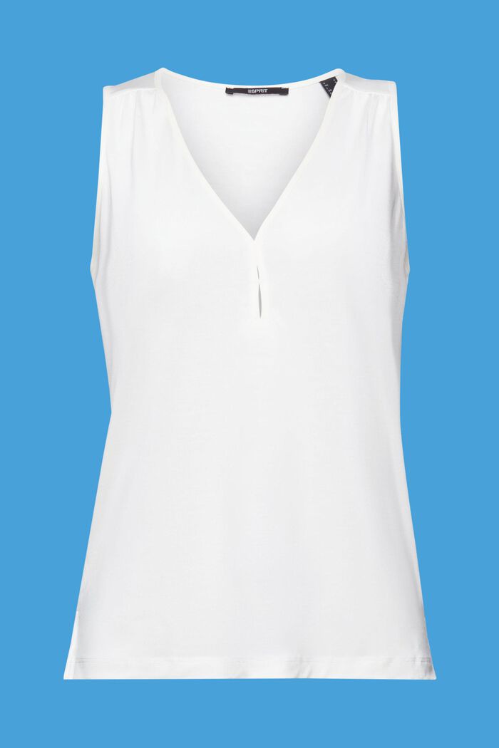 Top in jersey, lyocell TENCEL™, WHITE, detail image number 7