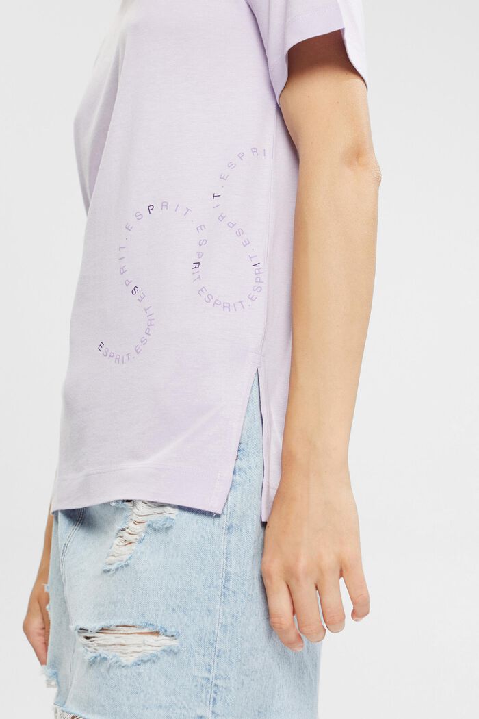 Con TENCEL™: t-shirt con stampa, LILAC, detail image number 3