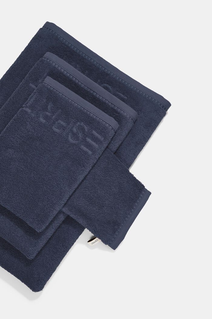 Con TENCEL™: set di asciugamani in spugna, NAVY BLUE, detail image number 4