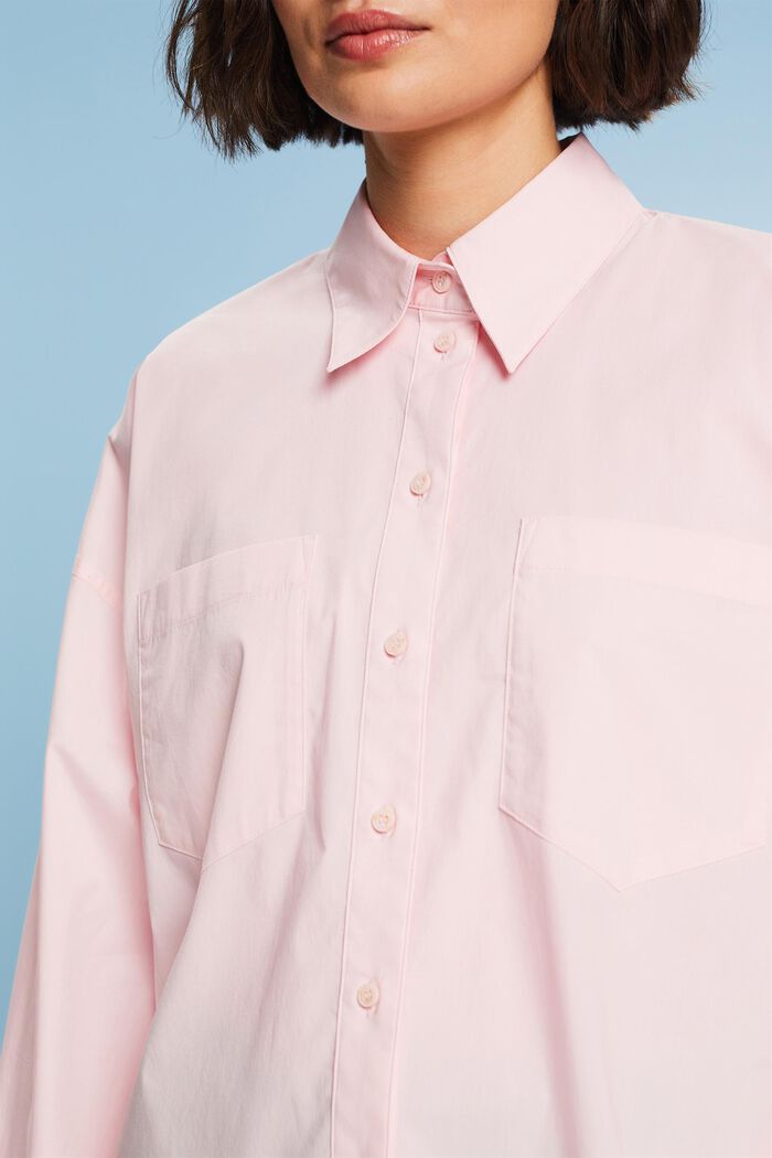Camicia button-up in popeline di cotone, PASTEL PINK, detail image number 2