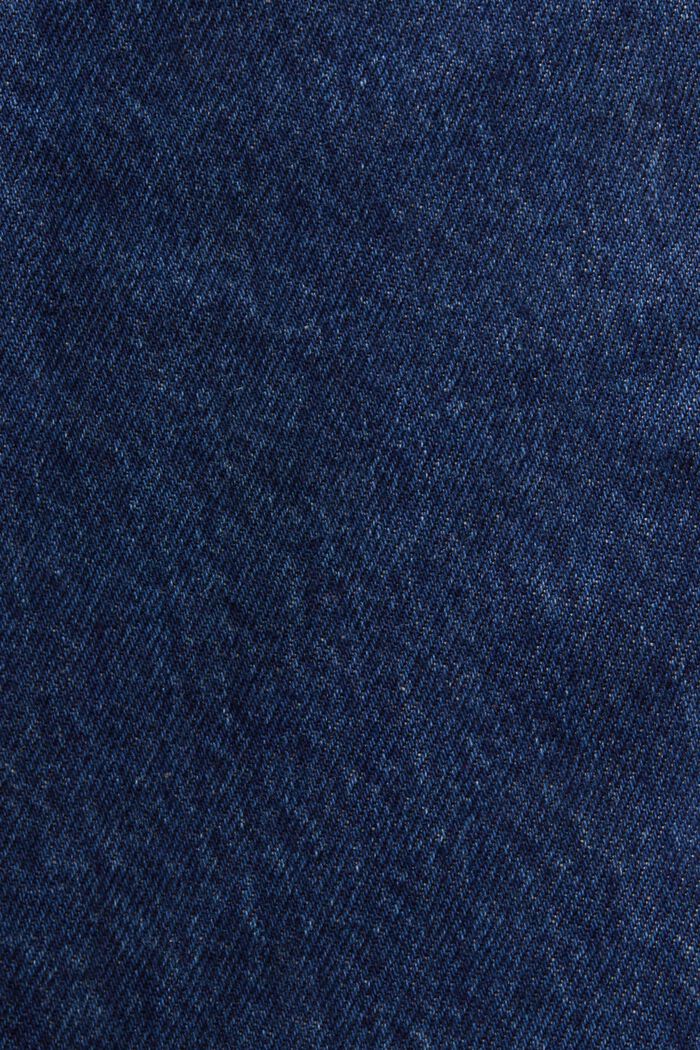 Jeans dritti a vita alta, BLUE DARK WASHED, detail image number 4