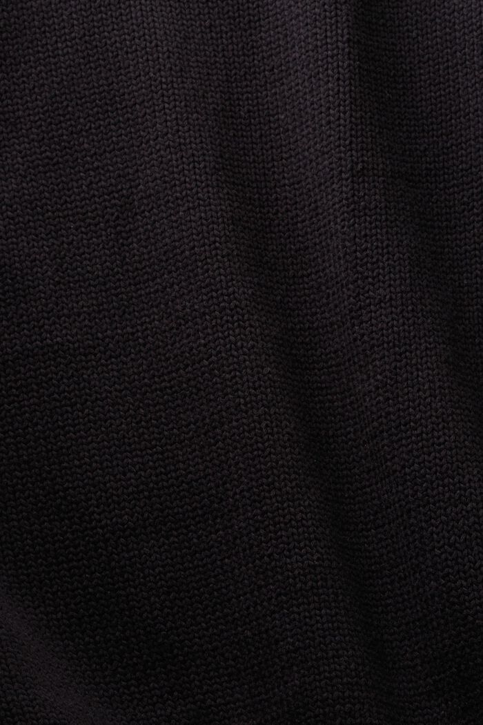 Pullover a maglia chunky con logo, BLACK, detail image number 5