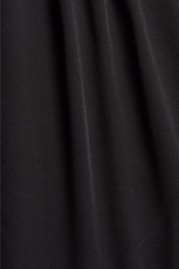 Blusa con pieghe e LENZING™ ECOVERO™, BLACK, detail image number 4