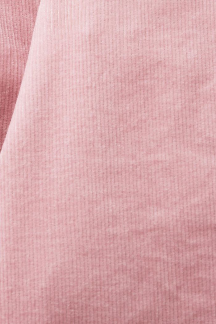 Pantaloni in fine velluto Straight Fit a vita alta, OLD PINK, detail image number 6