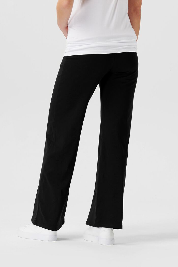 Pantaloni in jersey premaman, cotone biologico, BLACK, detail image number 1