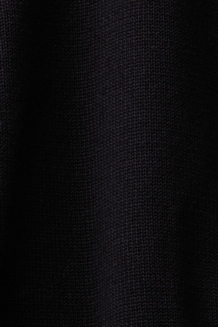 Pullover in maglia con scollo a V, BLACK, detail image number 1