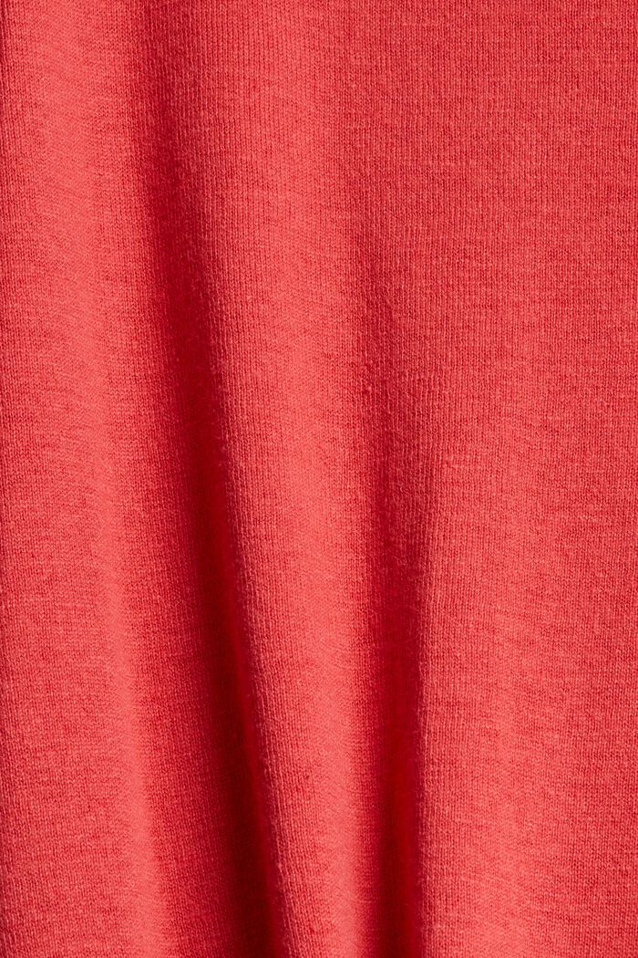 Pullover in maglia con lino, RED, detail image number 1