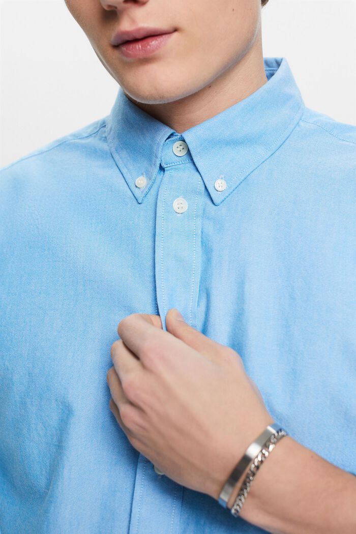 Camicia in cotone Oxford, BLUE, detail image number 2