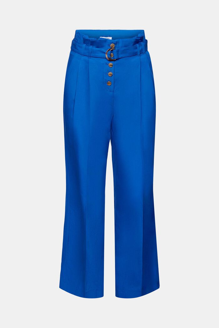 Mix and Match Pantaloni culotte cropped, vita alta, BRIGHT BLUE, detail image number 7