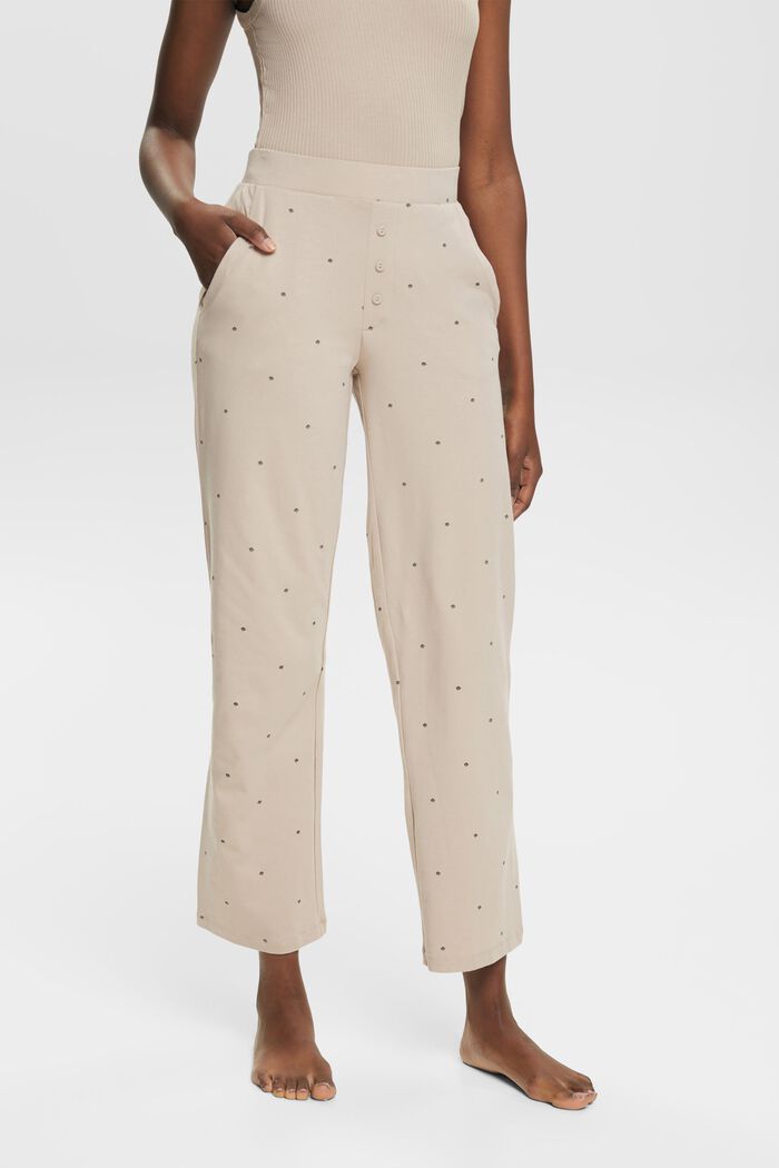 Pantaloni del pigiama con stampa, LIGHT TAUPE, detail image number 0